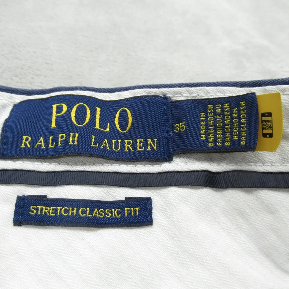 Polo Ralph Lauren Shorts Mens 35 Blue AOP Pony Stretch Classic Fit Casual Chino‎